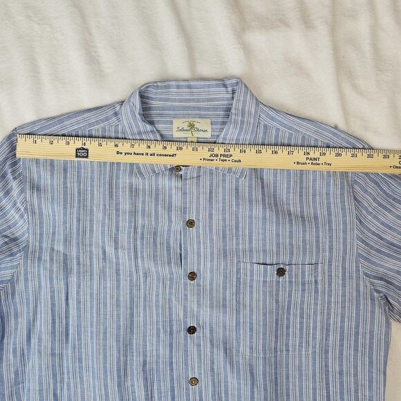 NWOT Island Shores Shirt Striped Linen Blend Button Up Summer Vacation Beach XL - Picture 8 of 11